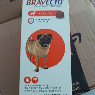 Bravecto Cães 250mg Antipulgas e Carrapatos