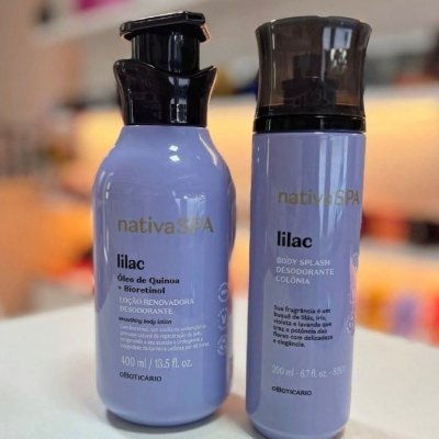 Nativa Spa Lilac: Loção Corporal 400ml + Body Splash 200ml