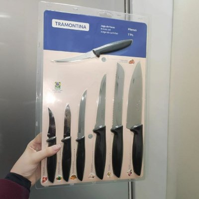 Jogo De Facas Tramontina Plenus Em Aço Inox 7 Peças