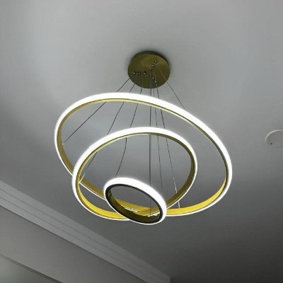 Lustre Led Sala Moderno 60w 3 Arcos