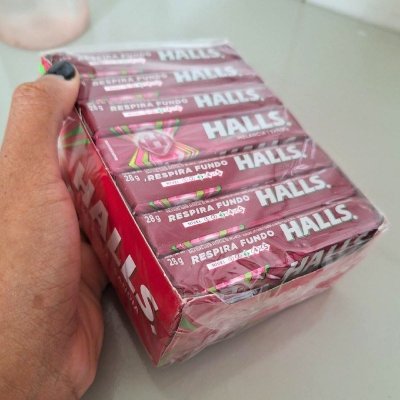 BAFINHO DE MELANCIA Bala Halls Melancia Caixa Com 21 Unidades