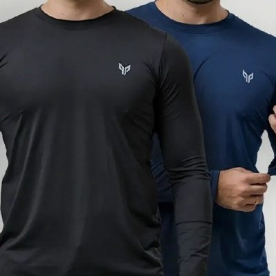 🛡️ Kit com 2 Camisetas Térmica Proteção Uvb50
