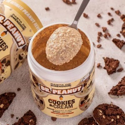 Pasta de Amendoim Dr Peanut sabor Cookies & Cream de 600g