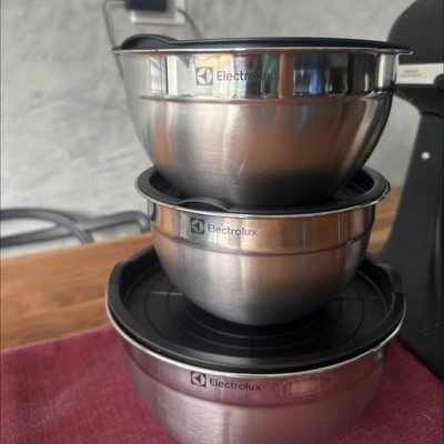 Conjunto De Bowls Tigelas De Inox Com Tampa Plástica Electrolux