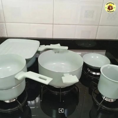 Conjunto Panelas 7 Peças Sartin Cook Verde-claro