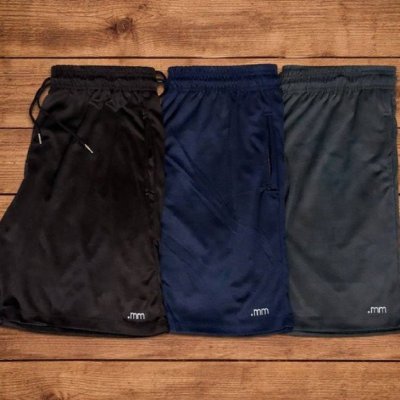 Kit 3 Short Futebol Bermuda