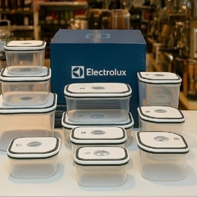 Kit com 12 Potes Herméticos Electrolux de Plástico