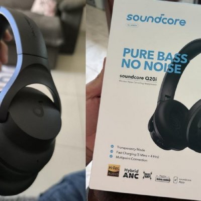 Fone de Ouvido Bluetooth com Cancelamento de Ruído Híbrido Ativo soundcore Q20i