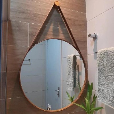 Espelho Decorativo Redondo 60cm Com Suporte