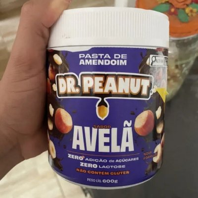 🥜 Pasta de Amendoim Proteica Dr. Peanut Avelã 600g Sem Açúcar