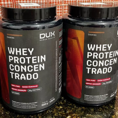 Kit 2x Whey Concentrado 900g Dux Nutrition