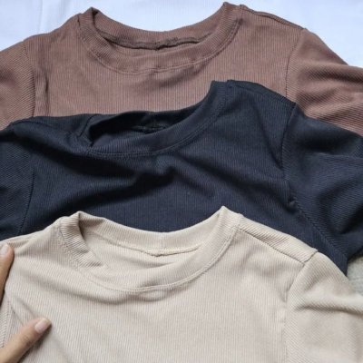 Kit 4 Blusas Femininas Ribana Canelada - M/G