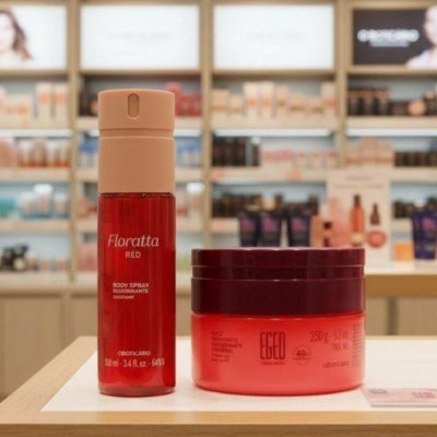 Combo Floratta Red E Egeo Choc High: Body Spray + Sufle Hidratante