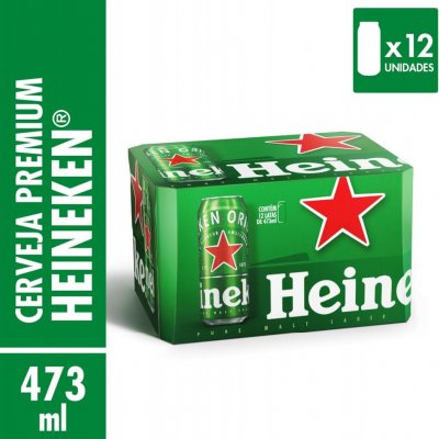 Heineken Cerveja Lata 473ml Pack 12 Unidades