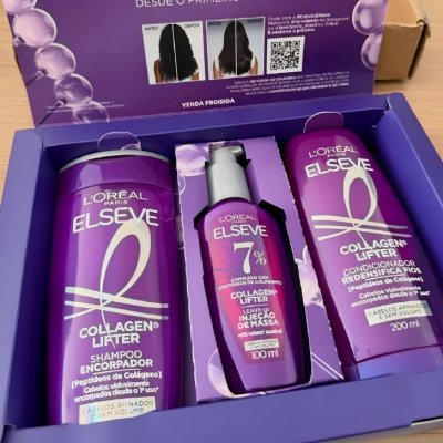 Kit L'Oréal Paris Elseve Collagen Lifter: Shampoo + Condicionador + Sérum Leave-in