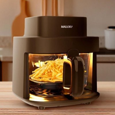 Fritadeira Elétrica Mallory SmartGlass 4,5L, Air Cook 360° 127V