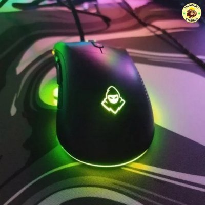 Mouse Gamer Mancer Lead 2 RGB 12400 DPI 7 Botões Óptico USB Preto