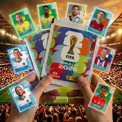 Kit 100 Envelopes Figurinhas Copa 2026