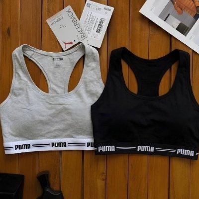 Kit com 2 Top Academia Puma Fitness Algodão
