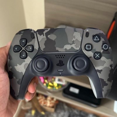 Controle Sem Fio Dualsense PlayStation 5 Cinza Camuflado