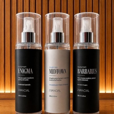 Kit Body Splash Masculino Barbarius + Enigma + Midtown 200ml