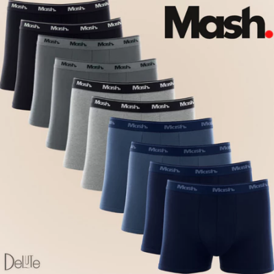 Kit 10 Cuecas Mash Boxer Tradicional Algodão