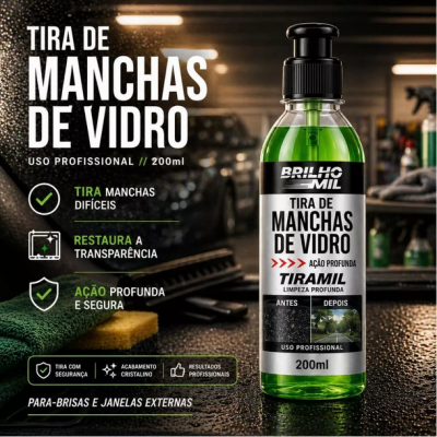 Limpa Vidro Automotivo Tira Mancha de Chuva
