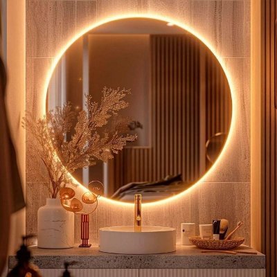 Espelho Redondo 60cm com Led