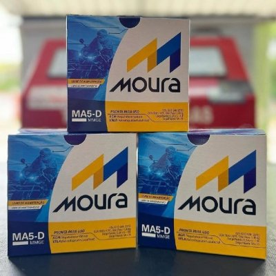 Bateria Moto Moura MA5-D Titan Fan Biz Bros Fazer 125, 150, 160 Mix Flex
