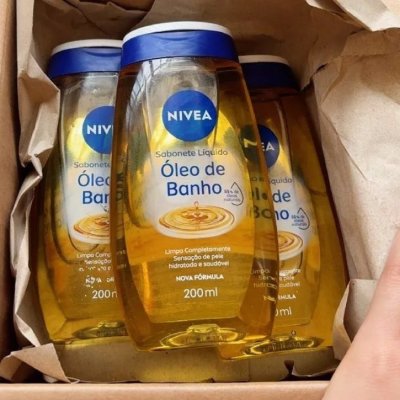 KIT 3 NIVEA Sabonete Líquido Óleo de Banho 200ml