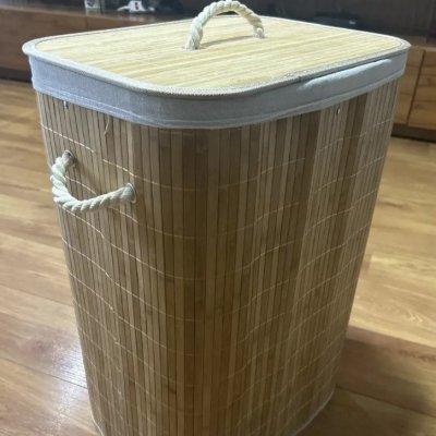 Cesto Organizador De Roupa Bambu 72L