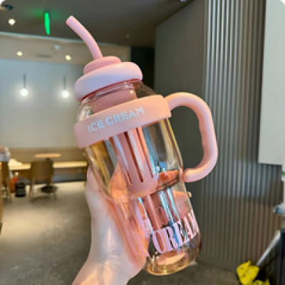 Garrafa 1300ml com filtro e canudo portatil