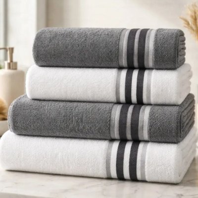 🛁 Jogo Toalha Banho e Rosto 4 peças Spin Camesa Algodão