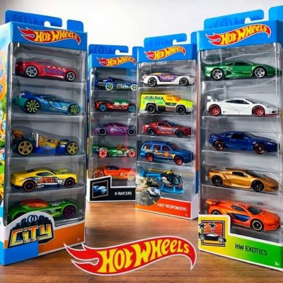 Pacote 5 Carros Sortidos Hot Wheels Mattel