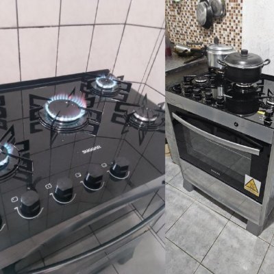 🍳 Fogão Suggar Neo Glass Mesa de Vidro 5 Bocas