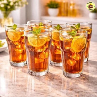 Kit 6 Copos de Vidro 350ml Premium