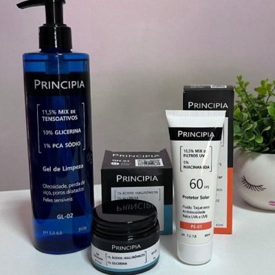 Kit Principia para Rotina de Skincare Pele Sensível com Protetor Solar FPS 60