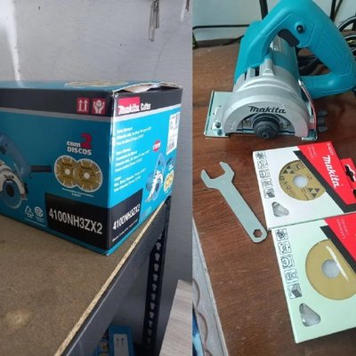 Serra Makita 4100nh3zx Mármore com 2 Discos Diámetro 110mm 1300W - 127V
