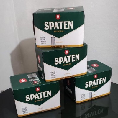 Pack Cerveja Spaten, Puro Malte, Lata 350ml - 12 Unidades