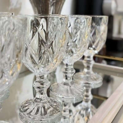 Jogo com 6 Taças de Cristal 330ml Diamond