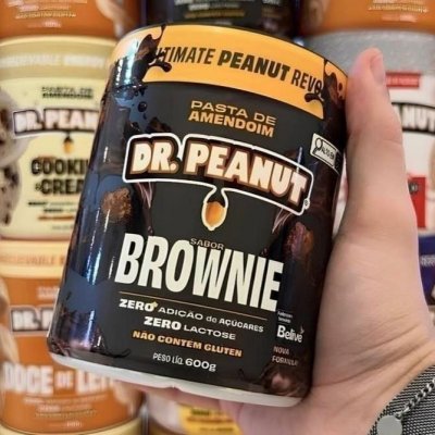 Dr. Peanut Pasta de Amendoim com Whey Protein Sabor Brownie 600g