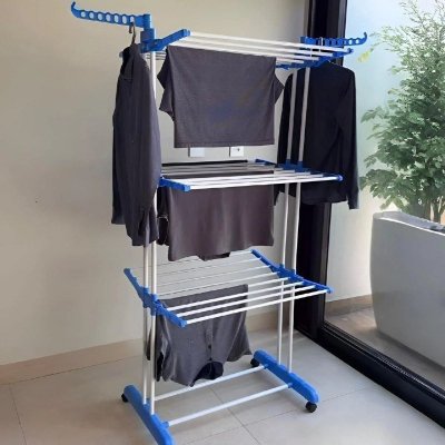 🧺 Varal De Chão Grande De Roupas 3 Andares Dobrável Kontuz