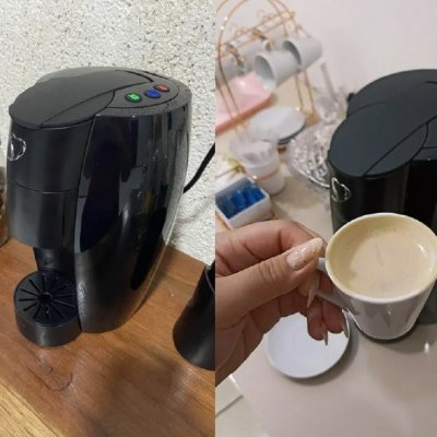 Cafeteira Espresso Lov Tres 3 Corações Preta ou Vermelha - 127v
