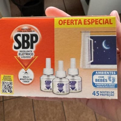 Repelente Líquido Elétrico SBP Refil - Caixa com 3 Unidades