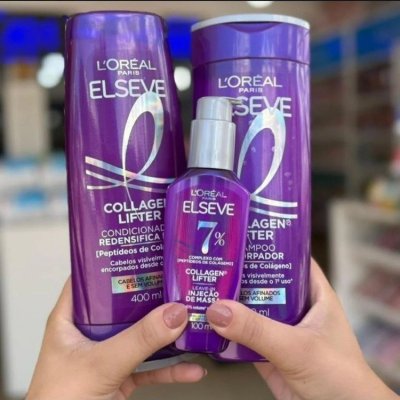 Kit L'Oréal Paris Elseve Collagen Lifter: Shampoo + Condicionador + Sérum Leave-in