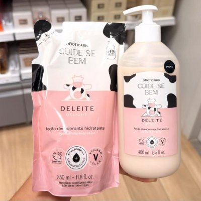 Combo Cuide-se Bem Deleite: Loção Corporal 400ml + Refil 350ml