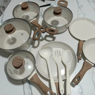 Conjunto de Panelas Com 10 Peças Cook Marmol Mimo Style