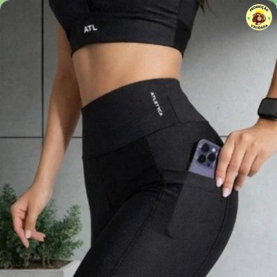 Calça Legging Com Bolso Fitness Feminino