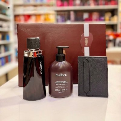 Kit Boticário Malbec Tradicional- Perfume 100ml- Hidratante 200ml- Carteira