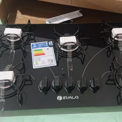 Fogão Cooktop Bivolt Gás Braslar 5 Bocas